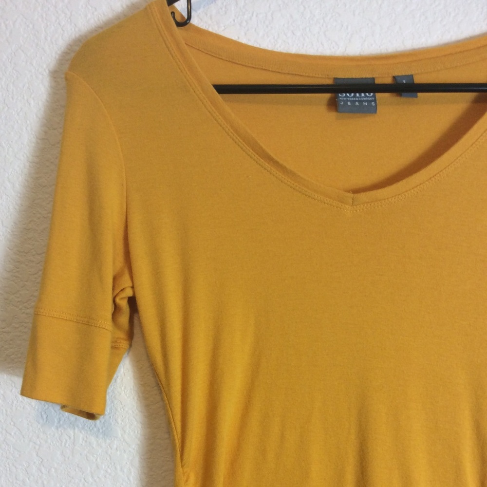 Quarter Sleeve Yellow Top
